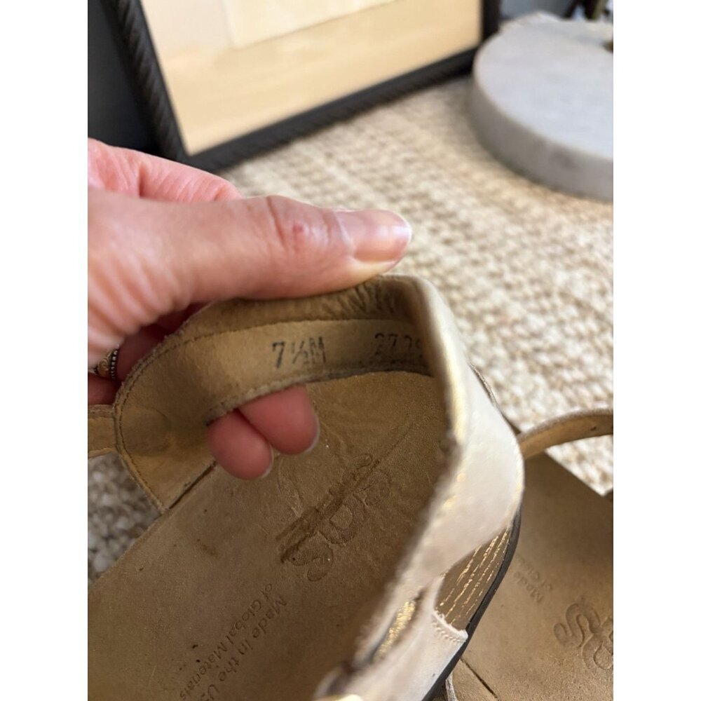 SAS Pampa Toe Loop Sandal in Fantasia Copper Gold Crinkle size 7.5 - Picture 8 of 8